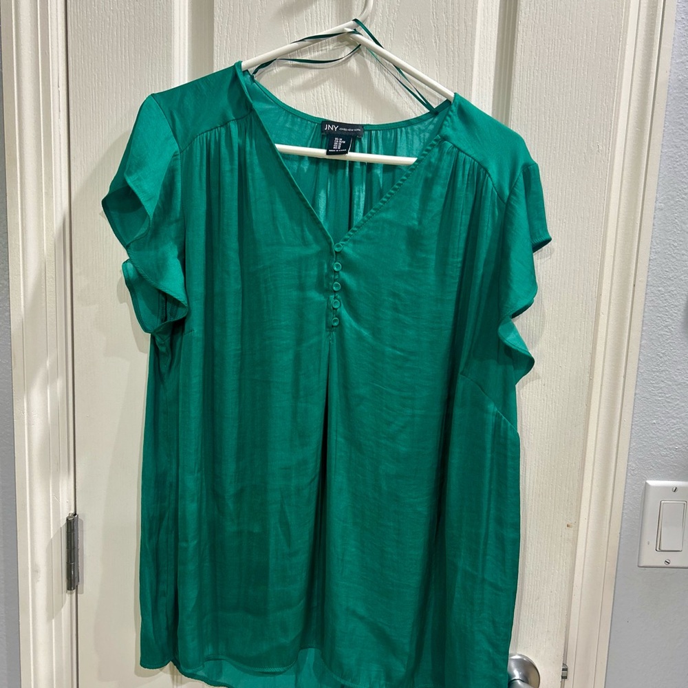 Jones New York Women's Emerald Green Blouse